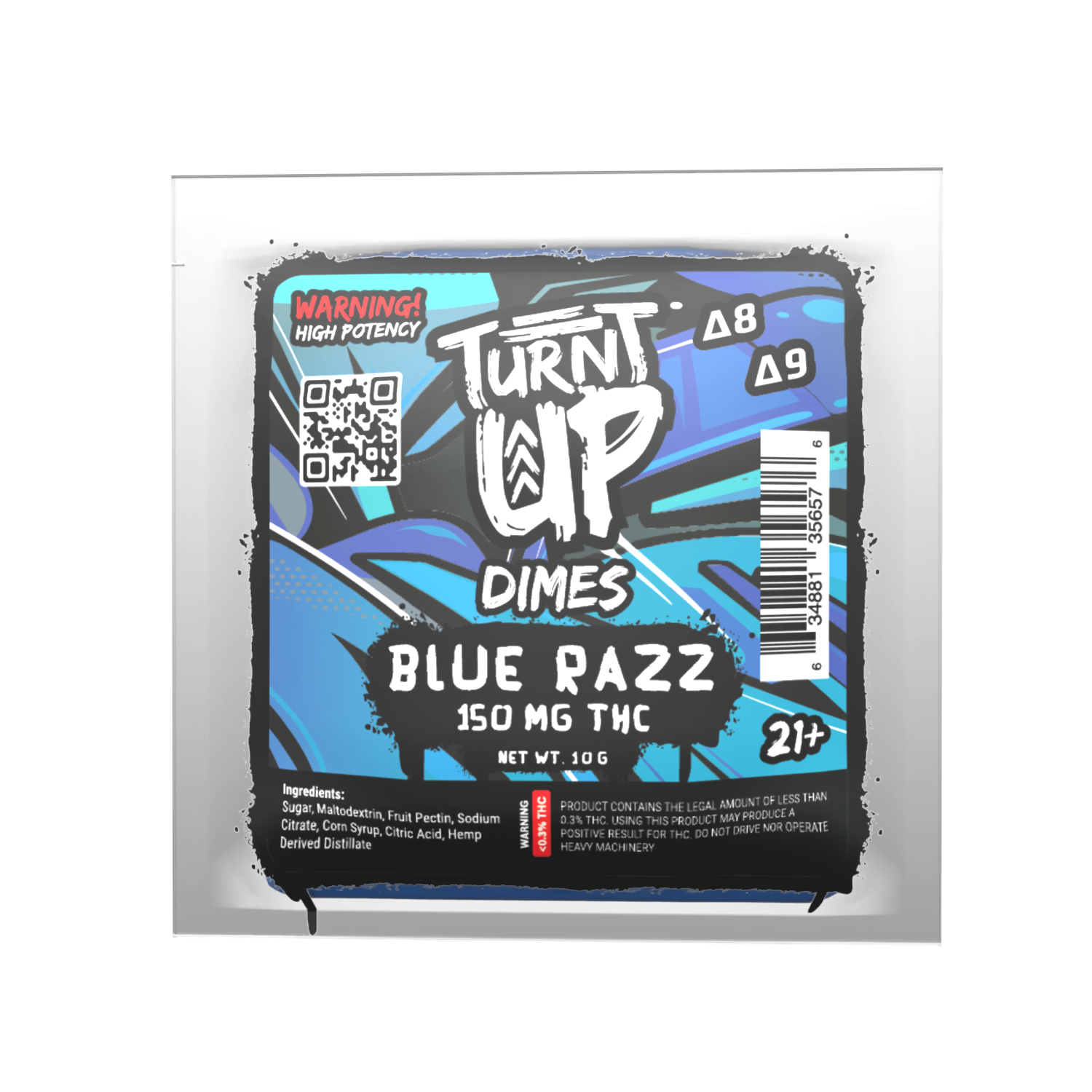 Dime Gummy - Blue Razz  Turnt Up