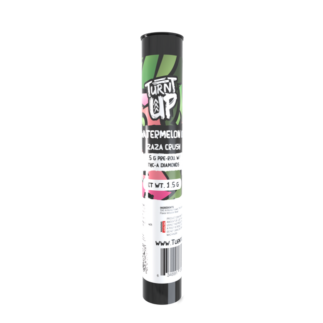 Watermelon Ice THCA Pre-Roll Zaza Crush Infused Joint | Turnt Up Watermelon Ice THCA Pre-Roll Zaza Crush Infused Joint | Turnt Up