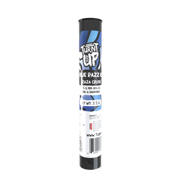 Blue Razz Ice THCA Pre-Roll Zaza Crush Infused Joint | Turnt Up Blue Razz Ice THCA Pre-Roll Zaza Crush Infused Joint | Turnt Up