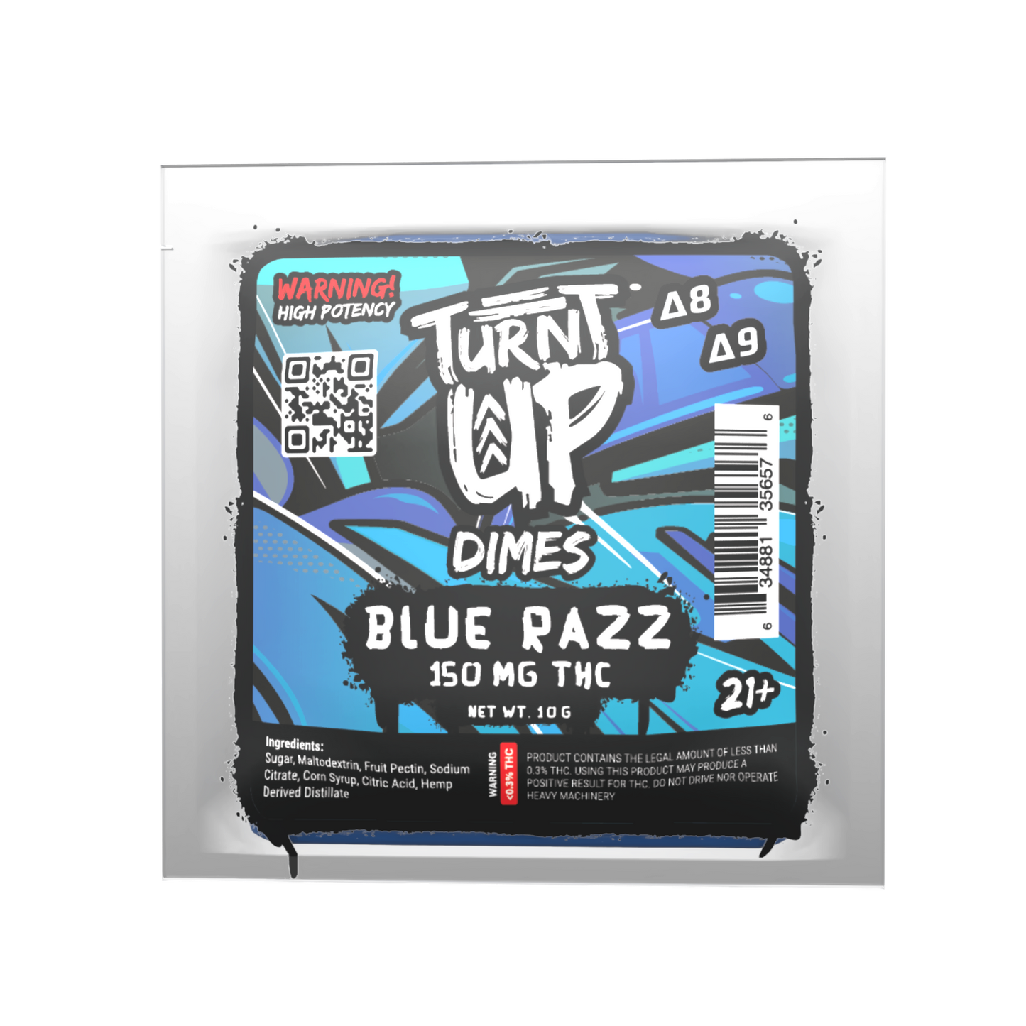 Dime Gummy - Blue Razz